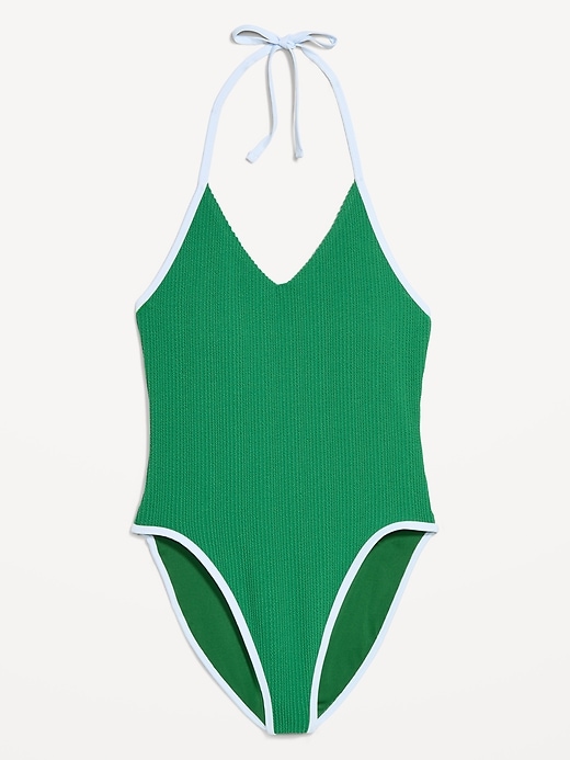 Image number 4 showing, V-Neck Halter Swimsuit