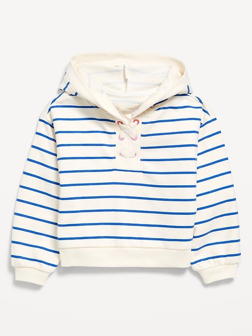 Image number 1 showing, Oversized Lace-Up Sweatshirt for Toddler Girls