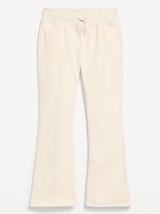 L'image numéro 4 présente Pantalon étroit évasé en jersey bouclette à ourlet fendu pour fille