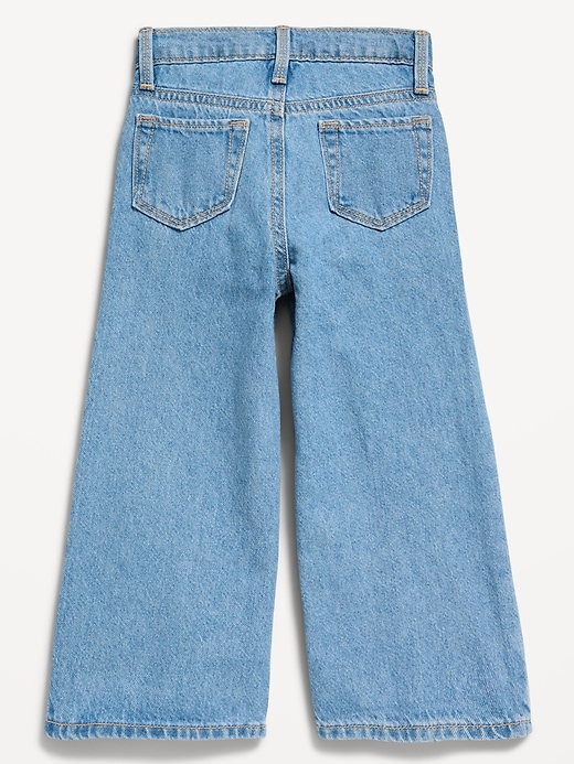 Image number 2 showing, Baggy Embroidered Wide-Leg Jeans for Toddler Girls