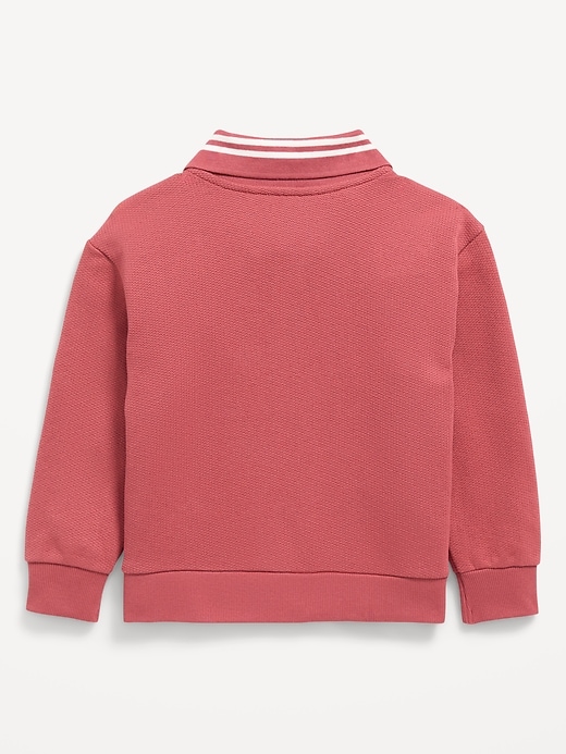 L'image numéro 2 présente Chandail en coton ouaté surdimensionné à col pour tout-petit