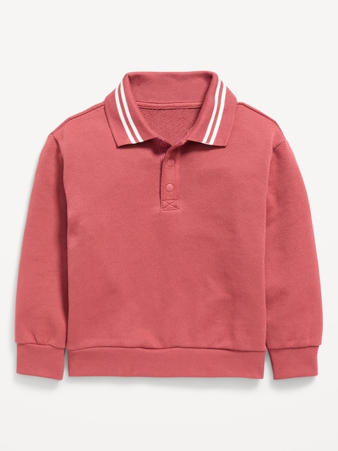 Oversized Collared Sweatshirt for Toddler Boys