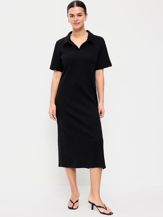 Image number 7 showing, Short-Sleeve Polo Midi Dress