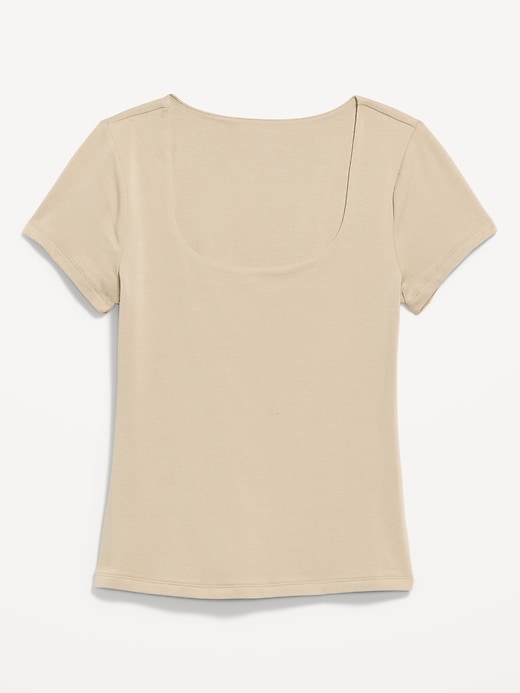 Image number 4 showing, Hug Double-Layer Scoop-Neck Top