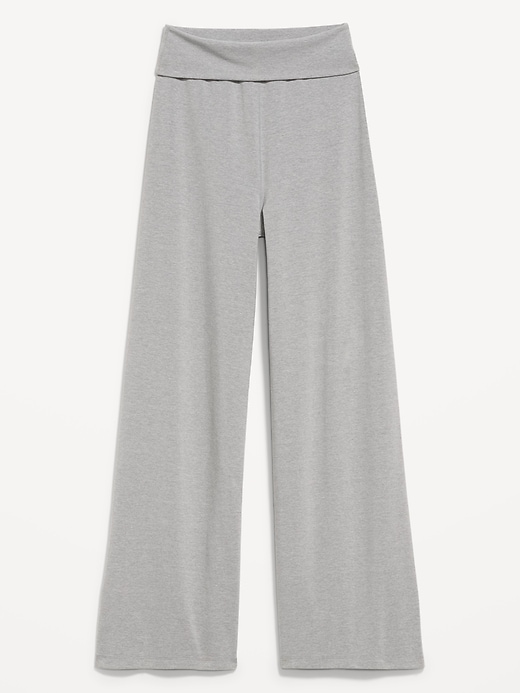 Image number 8 showing, High-Waisted PowerChill Fold-Over Wide-Leg Pants