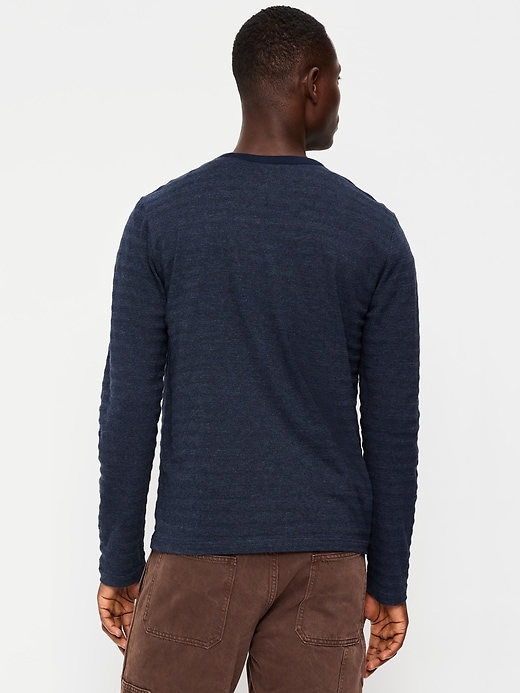 Image number 2 showing, Long-Sleeve Textured-Knit Striped T-Shirt