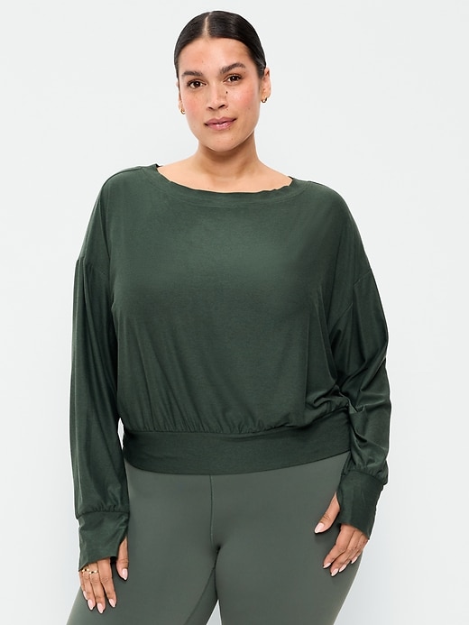 Image number 4 showing, CloudMotion Boat-Neck Top