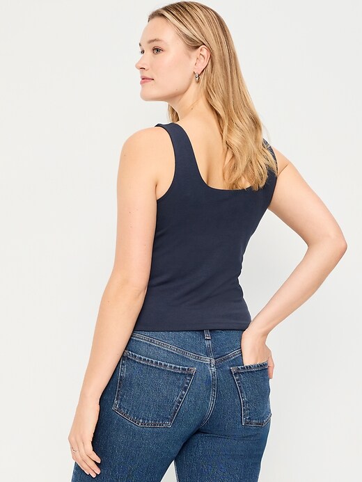 Image number 6 showing, Hug Double-Layer Scoop-Neck Tank Top