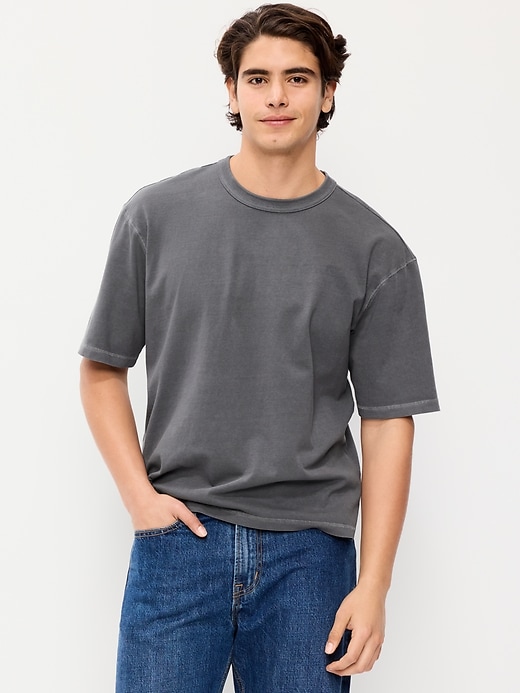 Image number 1 showing, Garment-Dyed Heavyweight Cropped T-Shirt