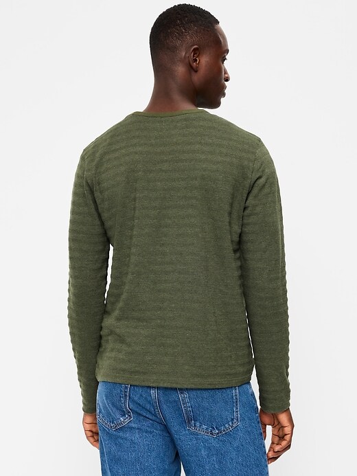 Image number 2 showing, Long-Sleeve Textured-Knit Striped T-Shirt