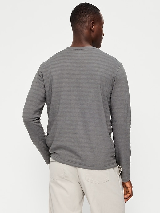 Image number 2 showing, Long-Sleeve Textured-Knit Striped T-Shirt