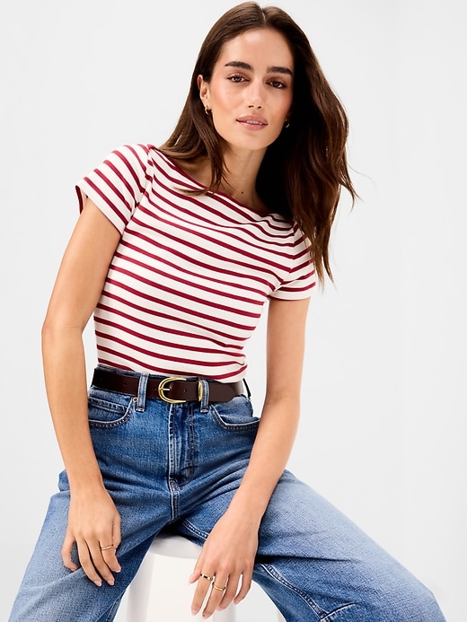 Image number 3 showing, Snug Boat-Neck T-Shirt