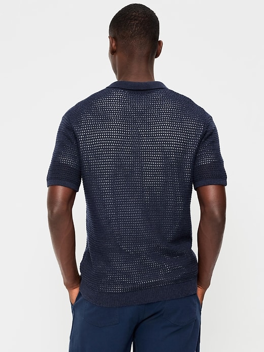 Image number 2 showing, Short-Sleeve Polo Sweater