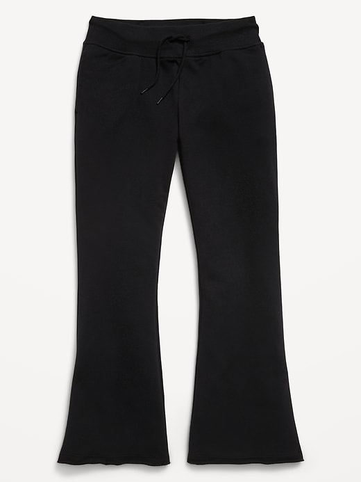 L'image numéro 4 présente Pantalon étroit évasé en jersey bouclette à ourlet fendu pour fille