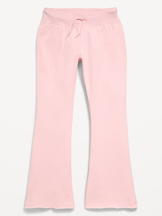 L'image numéro 4 présente Pantalon étroit évasé en jersey bouclette à ourlet fendu pour fille