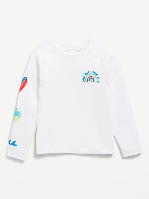 Image number 1 showing, Long-Sleeve Rashguard Graphic Swim Top for Toddler Boys
