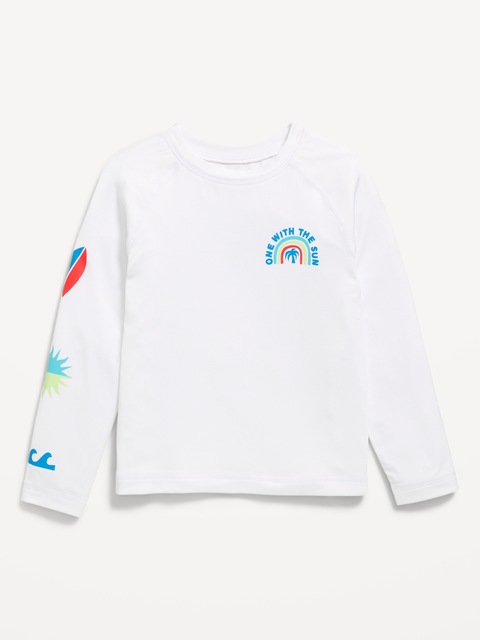 Long-Sleeve Rashguard Graphic Swim Top for Toddler Boys