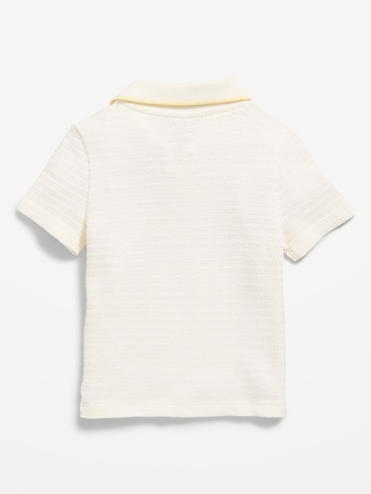 L'image numéro 2 présente Polo en tricot texturé à imprimé pour tout-petit