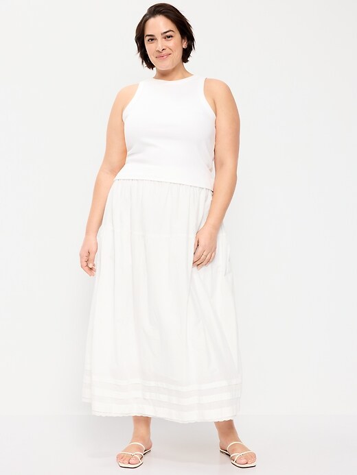 Image number 8 showing, Lace-Trim Maxi Skirt