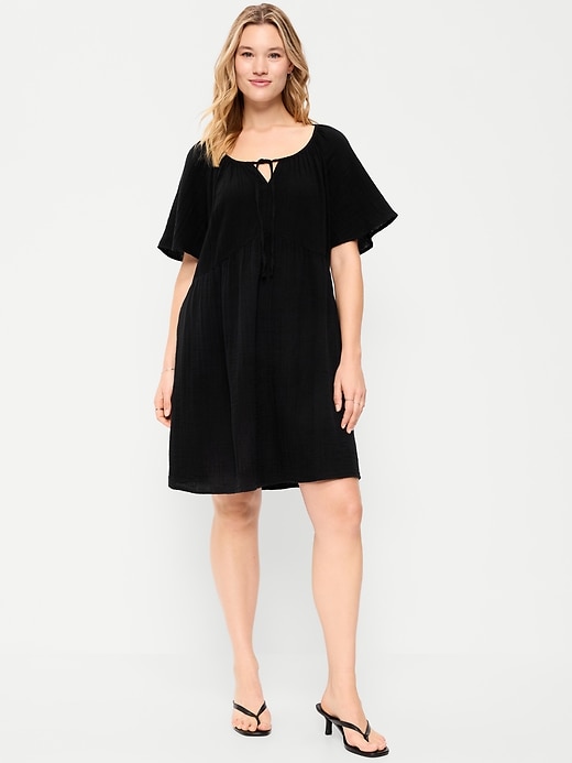Image number 6 showing, Flutter-Sleeve Mini Swing Dress