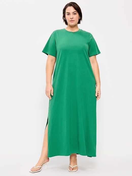Image number 8 showing, Vintage Crew-Neck Maxi Dress