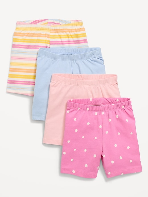 Image number 1 showing, 4-Pack Jersey-Knit Biker Shorts for Toddler Girls
