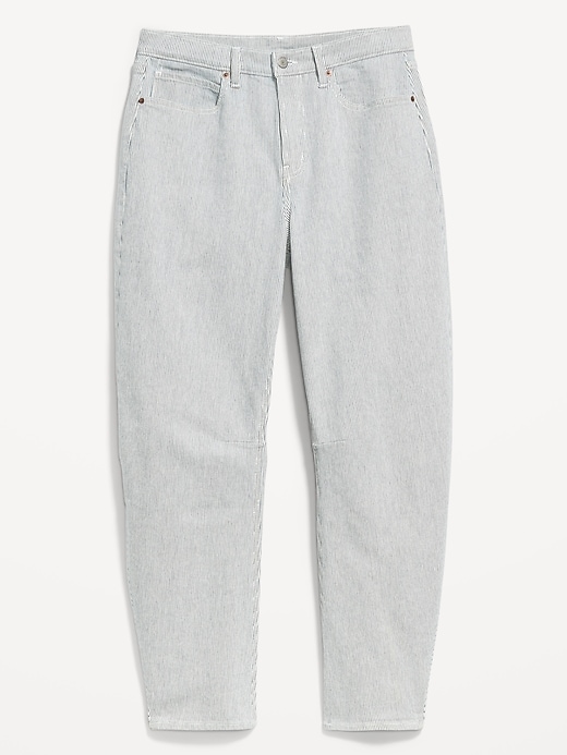 Image number 1 showing, High-Waisted Baggy Barrel Jeans