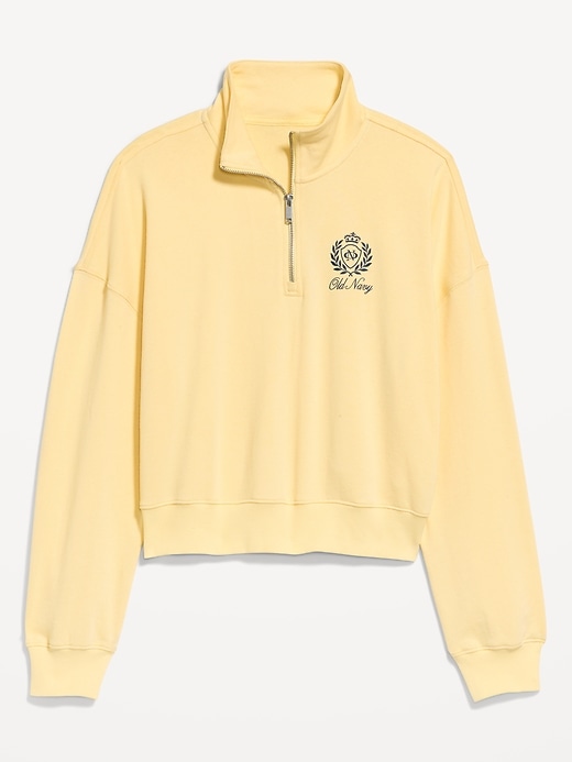 Image number 4 showing, SoComfy Terry Oversized Logo Half-Zip Sweatshirt