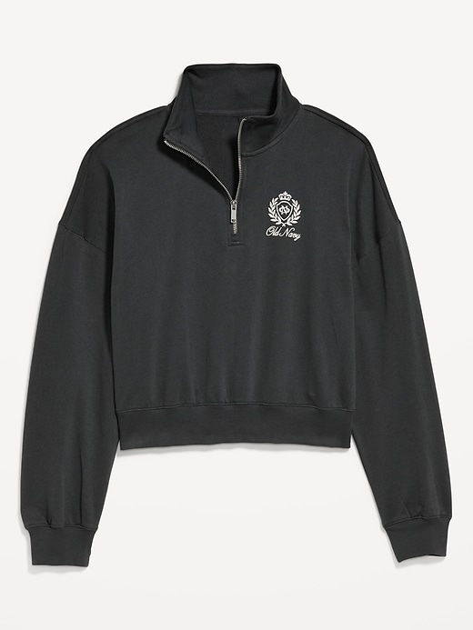 Image number 4 showing, SoComfy Terry Oversized Logo Half-Zip Sweatshirt