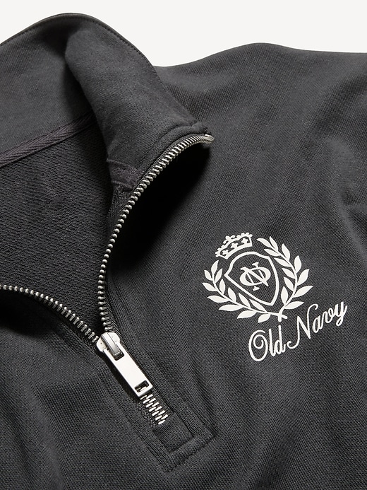 Image number 5 showing, SoComfy Terry Oversized Logo Half-Zip Sweatshirt