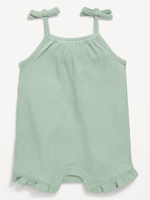 Image number 1 showing, Sleeveless Tie-Strap One-Piece Romper for Baby