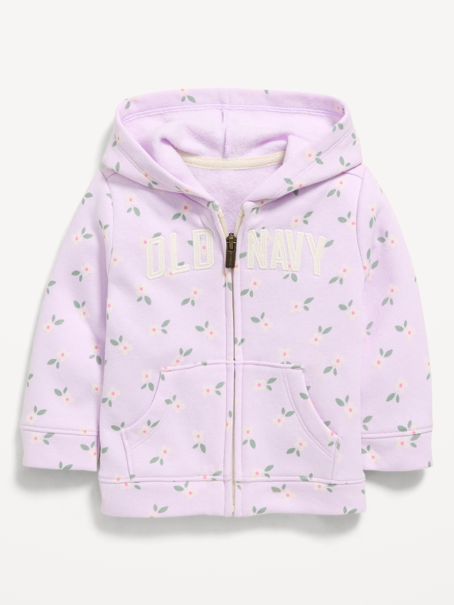 Printed Logo-Graphic Zip Hoodie for Baby