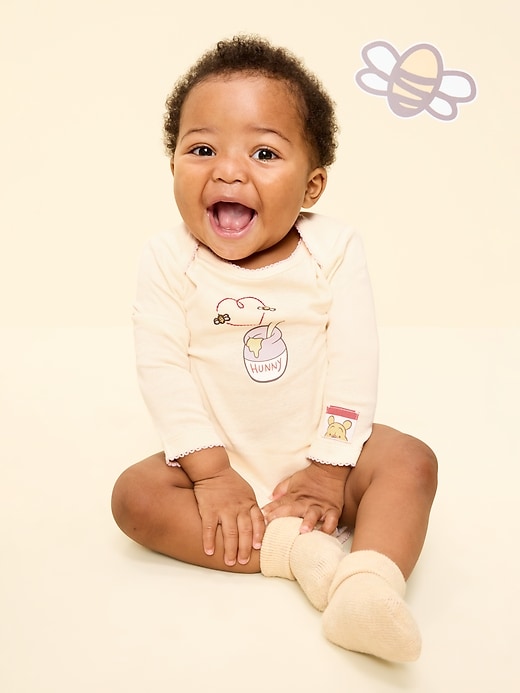 Image number 1 showing, Old Navy x Disney Winnie the Pooh Long-Sleeve Bodysuit for Baby