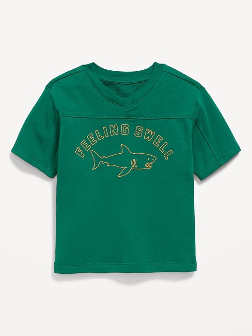 Image number 1 showing, Oversized French-Terry Graphic T-Shirt for Toddler Boys