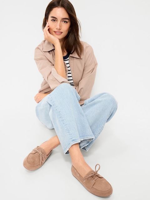 Faux-Suede Boat Shoes for Women