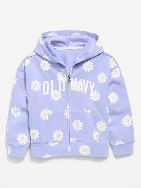 Logo-Graphic Zip Hoodie for Girls