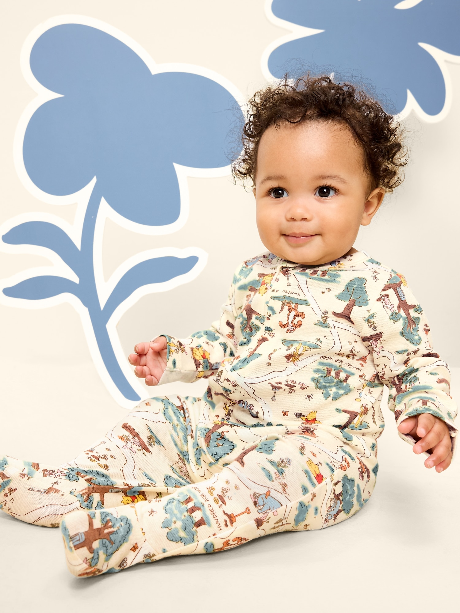 Old Navy x Disney Winnie the Pooh 2-Way-Zip Sleep & Play Footed One-Piece for Baby