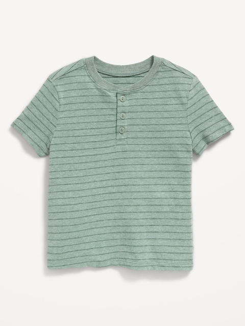 Short-Sleeve Textured Henley T-Shirt for Toddler Boys