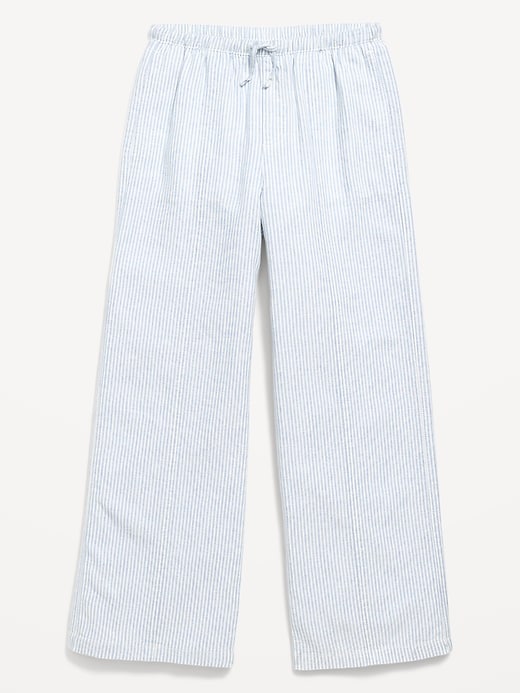 Image number 2 showing, Striped Linen-Blend Wide-Leg Pants for Girls