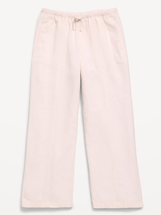 Image number 2 showing, Striped Linen-Blend Wide-Leg Pants for Girls