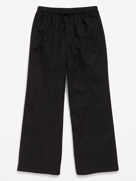 Image number 4 showing, Pull-On Linen-Blend Pants for Girls