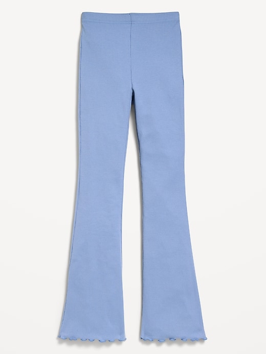 Image number 1 showing, High-Waisted Ribbed Flared Leggings for Girls