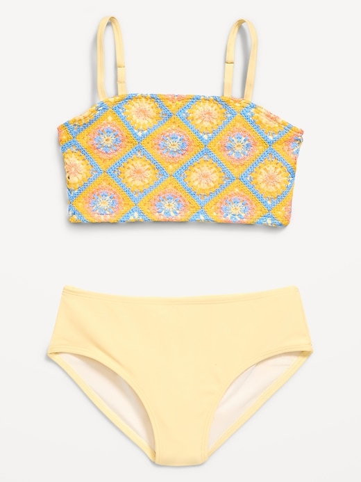Image number 1 showing, Crochet Bikini Swim Set for Girls