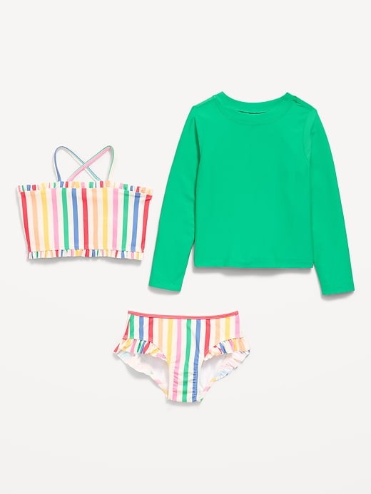 Image number 2 showing, Printed Rashguard and Bikini Swim Set for Toddler Girls
