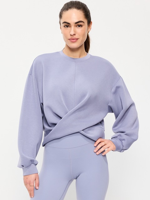 Bounce Fleece Twist-Front Top