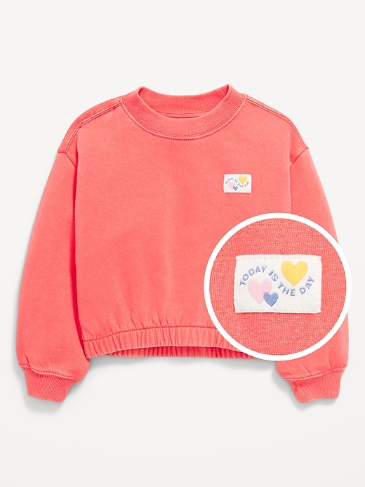 Image number 1 showing, Balloon-Sleeve Sweatshirt for Toddler Girls