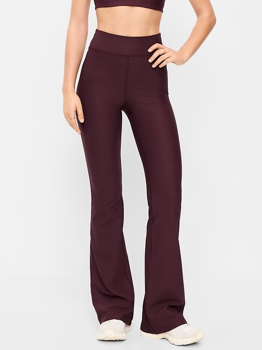 Image number 1 showing, Extra High-Waisted PowerSoft Rib Flare Leggings