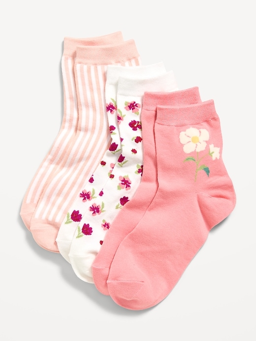 Image number 1 showing, Novelty Quarter Crew Socks 3-Pack for Women