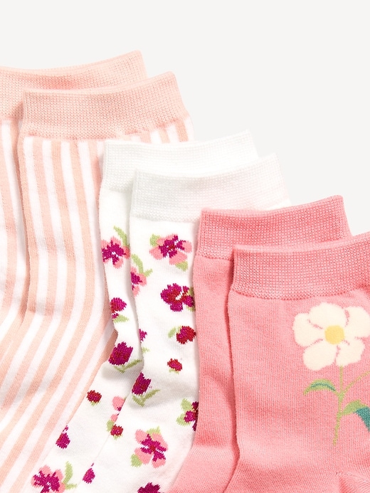 Image number 2 showing, Novelty Quarter Crew Socks 3-Pack for Women