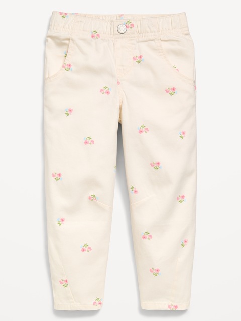 Printed Pull-On Barrel-Leg Pants for Toddler Girls